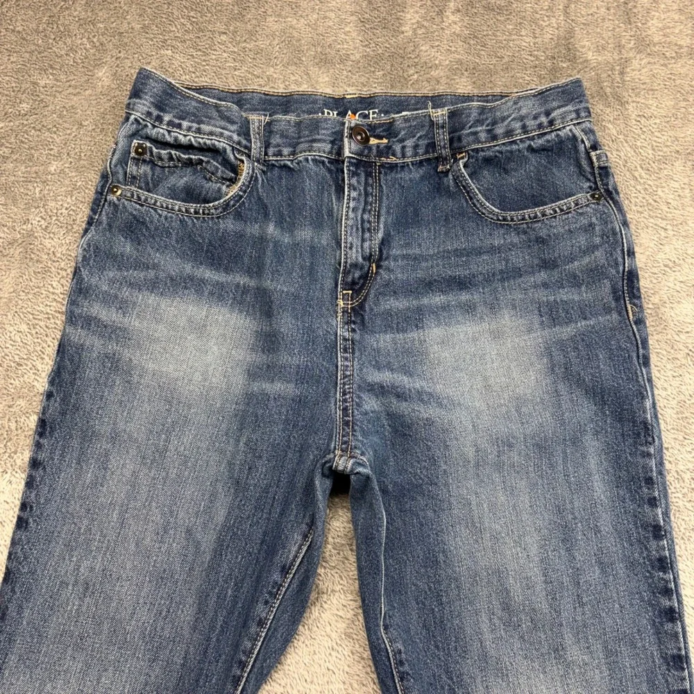 The Children's Place Bootcut Jeans Boys 18 Blue‎ Good Medium Wash Denim